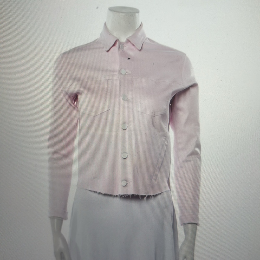 L'Agence Light Pink Denim Jacket NWOT - Picture 7 of 9